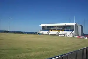 The Williamstown Cricket Ground in 2014, showing the W. L. Floyd Pavilion