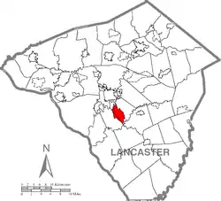 Location in Lancaster County