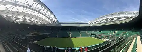 Image 27Centre Court at Wimbledon. The world's oldest tennis tournament, it has the longest sponsorship in sport with Slazenger supplying tennis balls to the event since 1902. (from Culture of the United Kingdom)