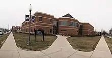 A panoramic image of Winebrenner Theological Seminary in Findlay, Ohio.