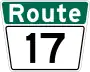 Route 17 marker