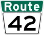 Route 42 marker