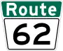 Route 62 marker