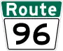 Route 96 marker