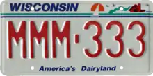 1987 Wisconsin license plate