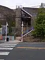 Entrance to Wissahickon station platform (stairwell leading up to tunnel)