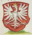 Coat of arms of the Kingdom of Poland, Gules, an eagle argent, crowned or