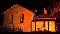 Wollombi Endeavour Museum (formerly Courthouse) at night