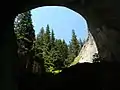 The larger bridge as seen from below