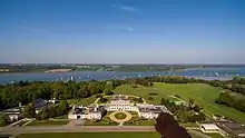 Woolverstone Hall on the banks of the River Orwell