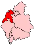 A medium constituency in the west of the county.