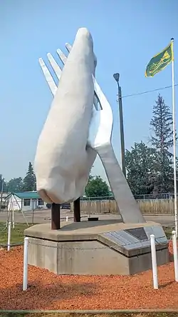 World's Largest Perogy. Glendon, Alberta, Canada. 27 ft. tall (8.2296 meters), built in 1991.