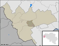 Wulvergem's location inside the Huevelland municipality