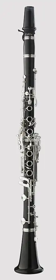 Reform Boehm clarinet with 19 keys and 7 rings, developed c. 1949 by  Fritz Wurlitzer.