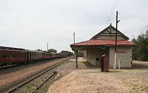 Remains of the railway station, prior to its restoration