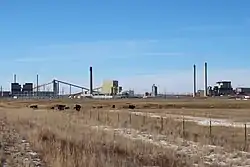 Wyodak, as seen from Wyoming Highway 51, December 2017