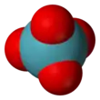 Space-filling model of the xenon tetroxide molecule