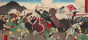 A battle scene from the First Sino-Japanese War