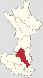 Location within Huairou District