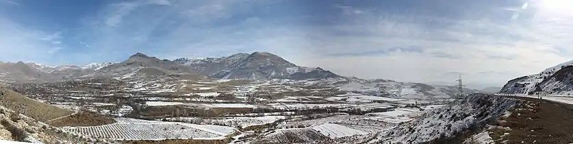 Panorama of Yelpin in winter