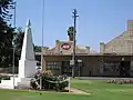 The Memorial Park at Yenda, with the IGA supermarket in the background.