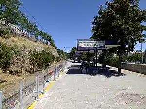 Yenişehir station in 2013, before it was rebuilt.