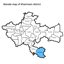 Yerrupalem mandal highlighted in blue