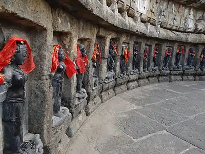 Chausathi Yogini Temple, Hirapur, Odisha, 2012. The yoginis have recently been venerated with a gift of headscarves.