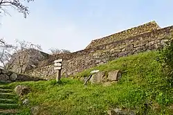 Stone wall of Yonago Castle