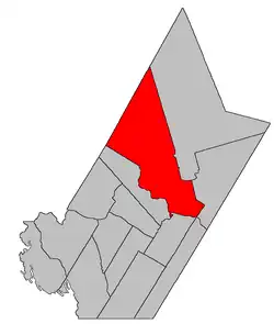 Location within York County, New Brunswick.