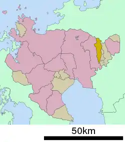 Location of Yoshinogari in Saga Prefecture