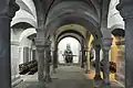 Crypt with original Charlemagne statue (15th century)