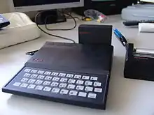 ZX81 computer with a 16 KB RAM pack and a ZX Printer attached.