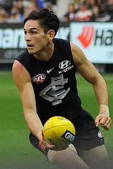 Zac Fisher playing for Carlton in 2018