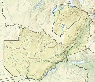 Location of Lake Mweru Wantipa in Zambia.