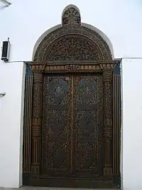 Image 45A carved door with Arabic calligraphy in Zanzibar (from Tanzania)