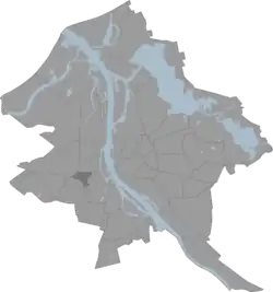 Location of Zasulauks in Riga