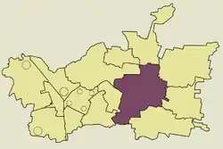 Location of Kromołów within Zawiercie