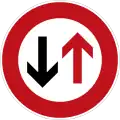 Sign 208Oncoming traffic has the right-of-way