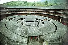 4 concentric ring architecture of Chengqi lou