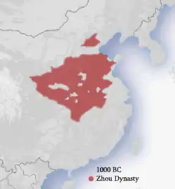 Image 55Population concentration and boundaries of the Western Zhou dynasty in China (from History of Asia)