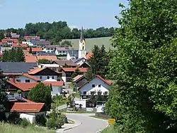 View of Zinzenzell with the Church of Saint Michael