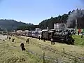 Steam train at Zipaquira station