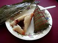 Zongzi is a tradition snack usually eaten during Dragon Boat Festival. Many styles tend to be sweet and dessert-like.