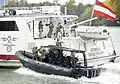 Soldiers of the Jagdkommando capture a ship on the Danube