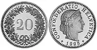 20 Swiss Rappen 1995