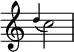  {
\override Score.TimeSignature #'stencil = ##f
    \relative c'' {
        \time 2/4
        \grace { d4( } c2)
    }
}
