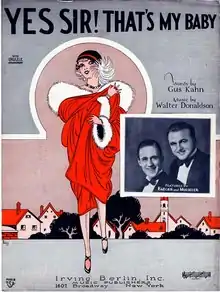 Cover of the sheet music of "Yes Sire! That's My Baby"