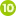 The number 10 in the green yellow background